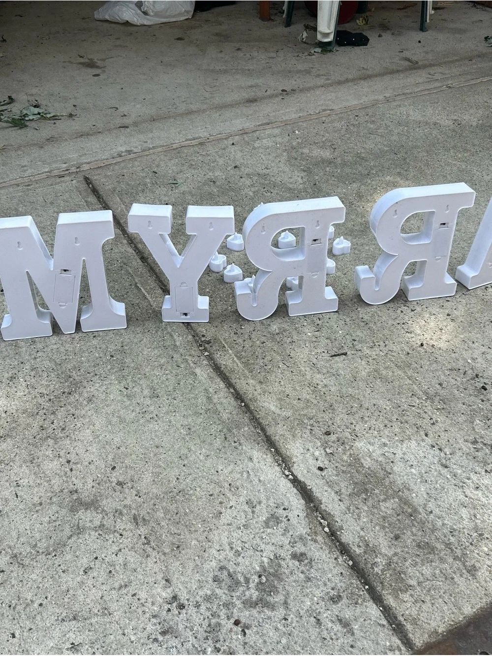 White Light-Up Marquee Letters with LED Tealights - Home Party Supplies